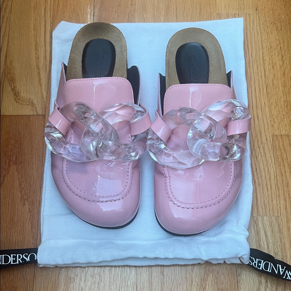 JW Anderson Chain Pink Patent Mule Sz 40 (defect)